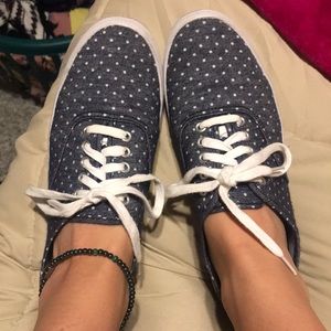 Navy Polka dot sneakers